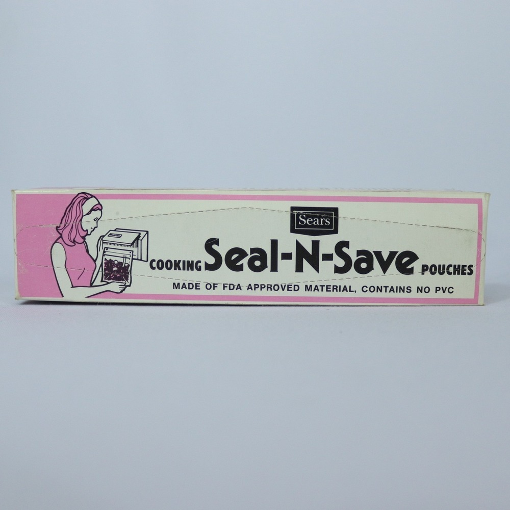 Vintage Sears Seal N Save Cooking Pouches 36 ct 8"x6"‎ 8 fl oz New In Box